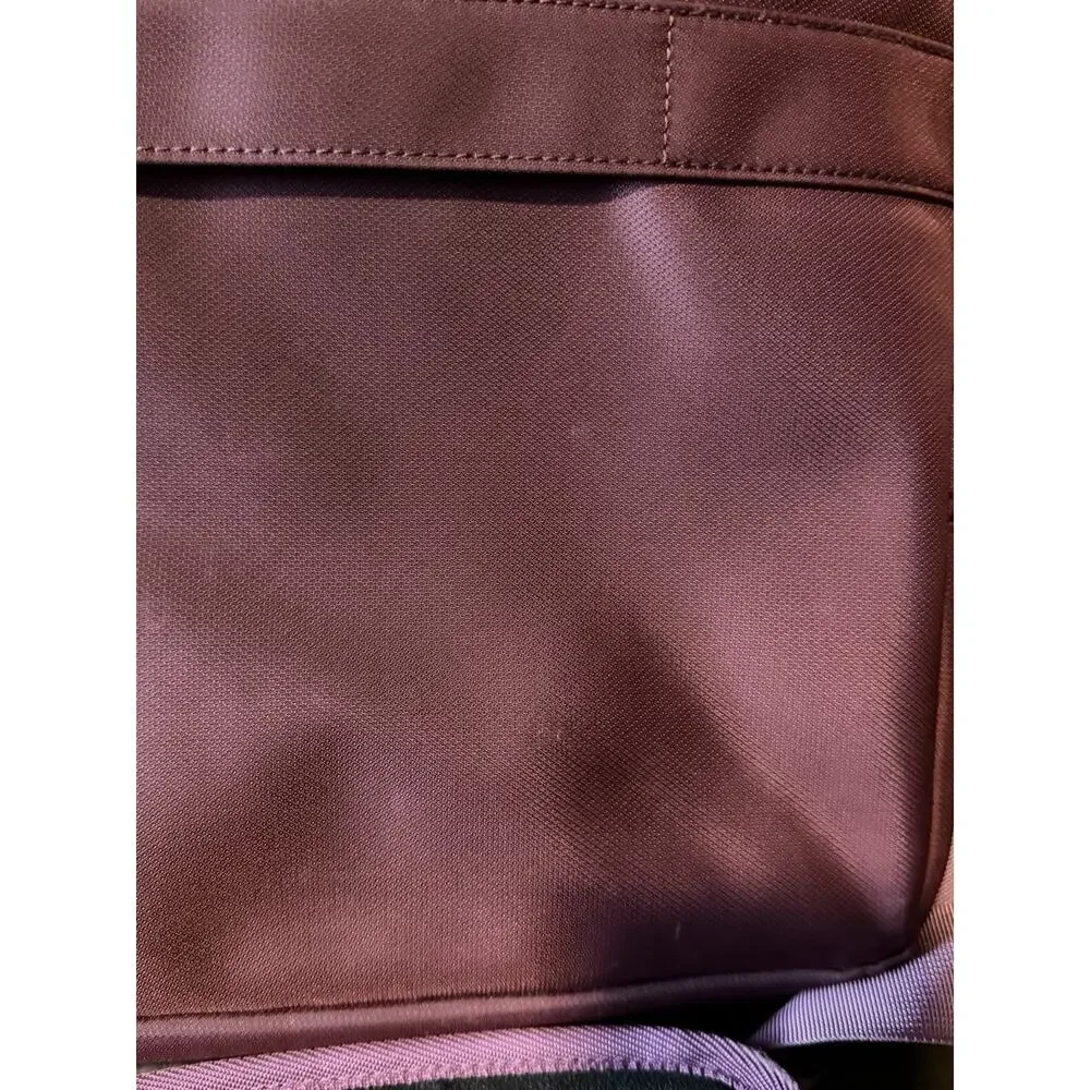 CoolBell Laptop Messenger Bag Unisex Large Plum Multi-Pocket Padded Briefcase